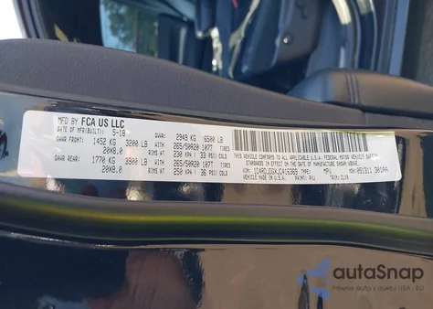 2018 Dodge Durango Gt Awd из США, поврежденный, VIN 1C4RDJDGXJC416369